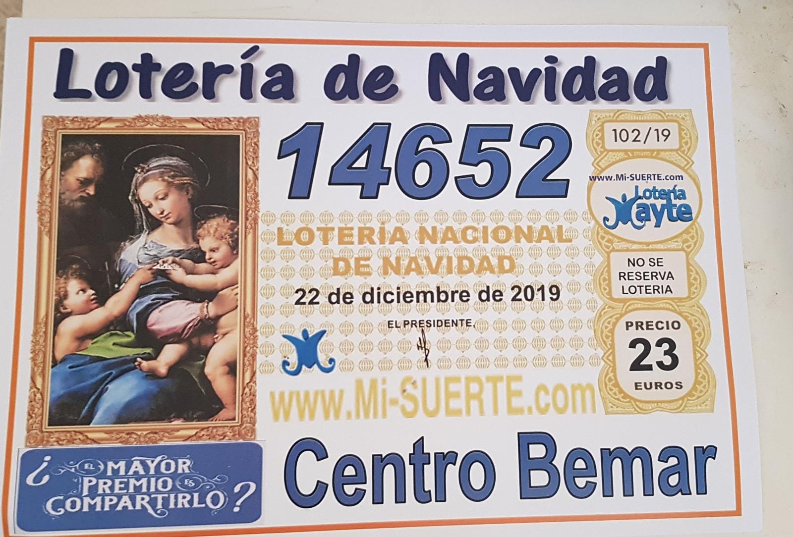 Lotería de Navidad Caracoliris ES